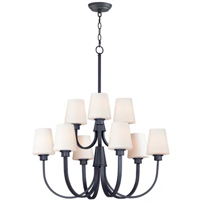 Maxim Shelter 30" Wide Black 9-light Chandelier