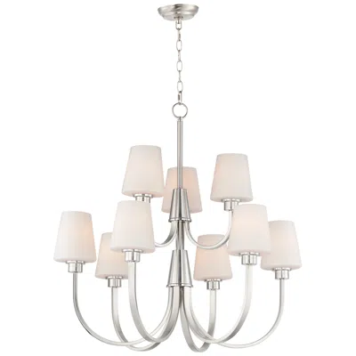 Maxim Shelter 30" Wide Satin Nickel 9-light Chandelier