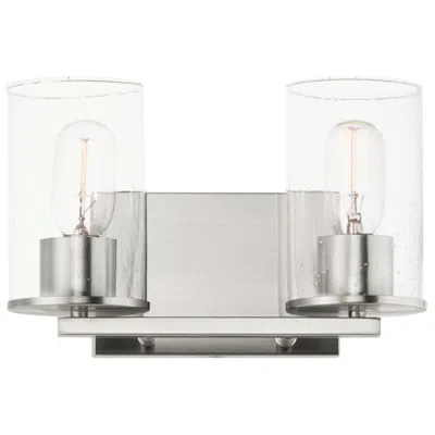 Maxim Sleek 2-light 12" Wide Satin Nickel Vanity Light