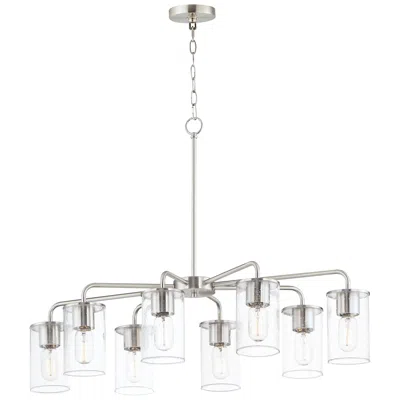 Maxim Sleek 34" Wide Satin Nickel 8-light Chandelier
