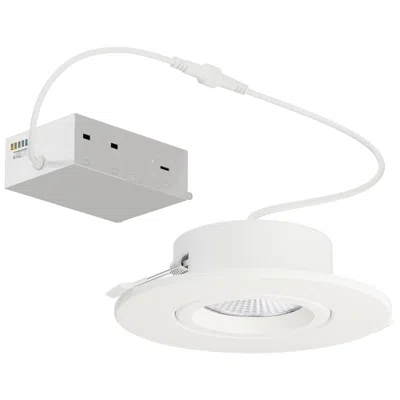 Maxim Slim Gimbal 5 1/4" White Recessed Ceiling Light - 5cct