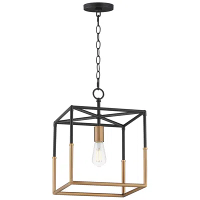 Maxim Soho 12" Wide Black/weathered Brass 1-light Pendant