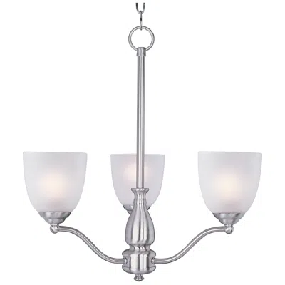 Maxim Stefan 21" Wide Satin Nickel 3-light Chandelier