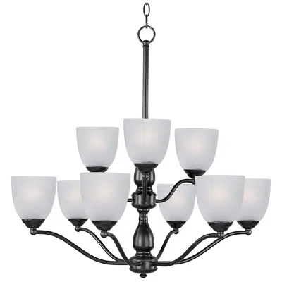 Maxim Stefan 30" Wide Black 9-light Chandelier