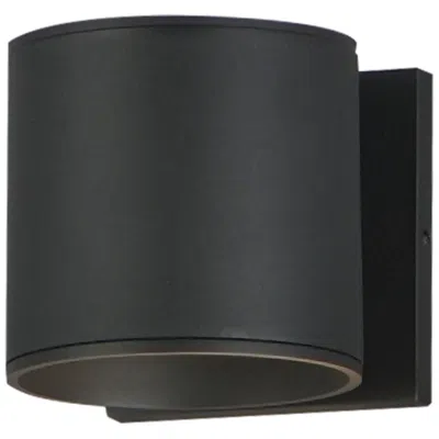 Maxim Stout 4 1/2" High Black Led Wall Sconce