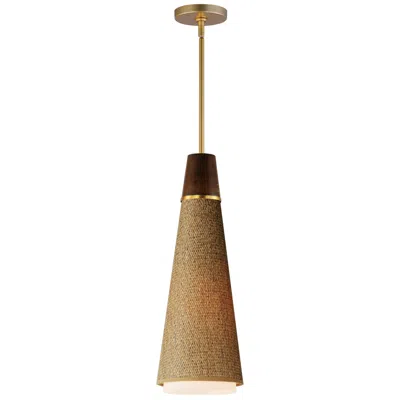 Maxim Sumatra 7" Wide Natural Aged Brass Mini Pendant
