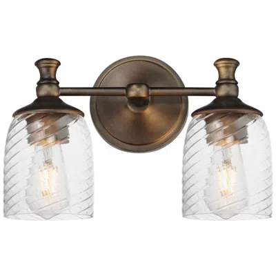Maxim Swirl 14" Wide Antique Bronze 2-light Wall Sconce