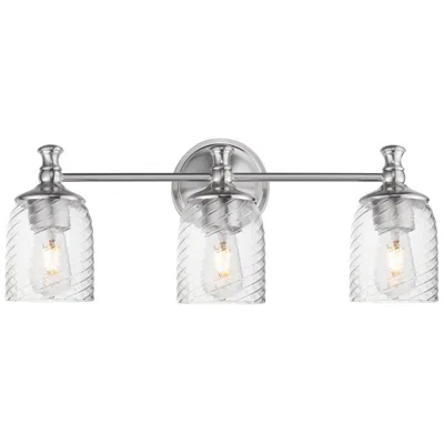 Maxim Swirl 23" Wide Satin Nickel 3-light Bath Vanity
