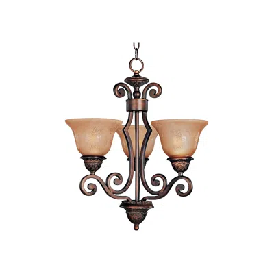 Maxim Symphony 19" Wide 3-light Traditional Bronze Uplight Chandelier