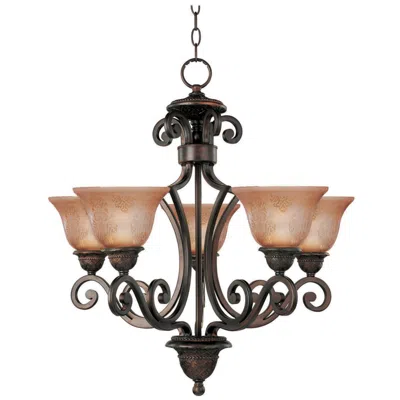 Maxim Symphony 26"w Oil-rubbed Bronze 5-light Chandelier