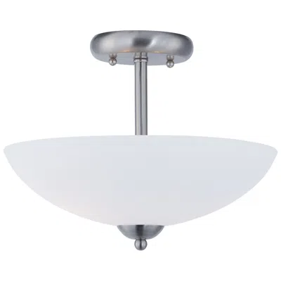 Maxim Taylor 2-light 13" Wide Satin Nickel Semi-flush Mount