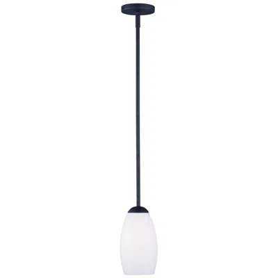 Maxim Taylor 5" Wide 1-light Textured Black White Glass Pendant Light