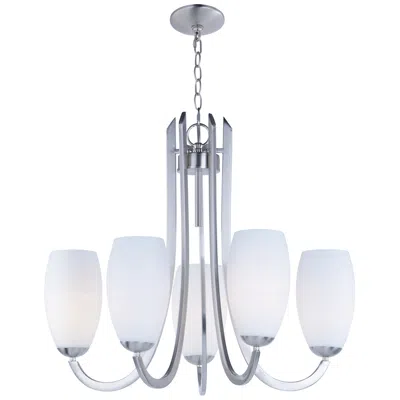 Maxim Taylor 5-light 27.5" Wide Chandelier - Satin Nickel