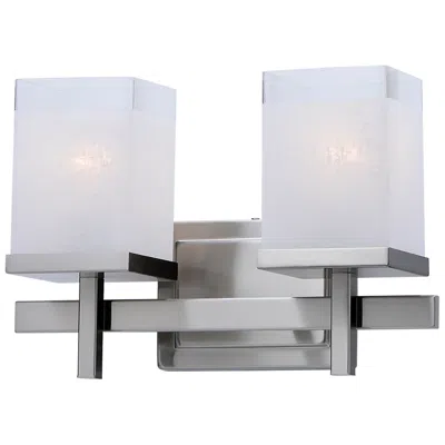Maxim Tetra 2 Light 14" Wide Satin Nickel Vanity Light