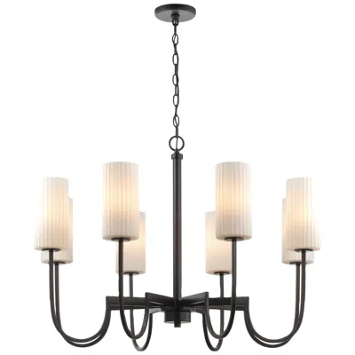Maxim Town And Country 34" Wide Black 8-light Chandelier