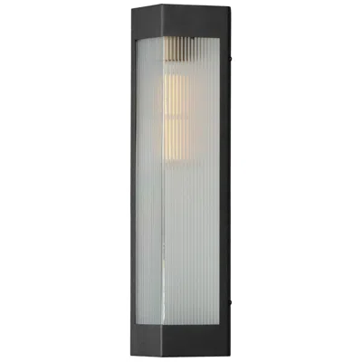 Maxim Triform 20" Outdoor Wall Sconce Black / Antique Brass