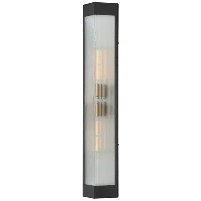 Maxim Triform 32" Outdoor Wall Sconce Black / Antique Brass