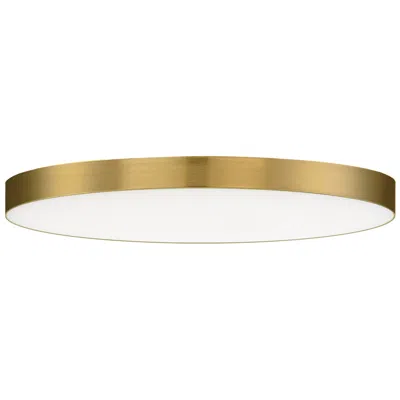 Maxim Trim 11" Satin Brass Round Led Flush Mount 3000k