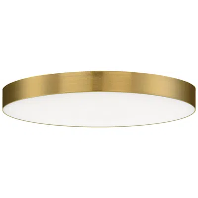 Maxim Trim 16" Satin Brass Round Led Flush Mount 3000k