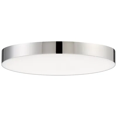 Maxim Trim 1-light 7" Wide Polished Chrome Flush Mount Light