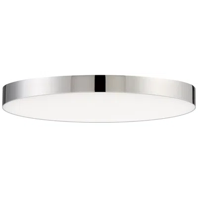 Maxim Trim 1-light 9" Wide Polished Chrome Flush Mount Light