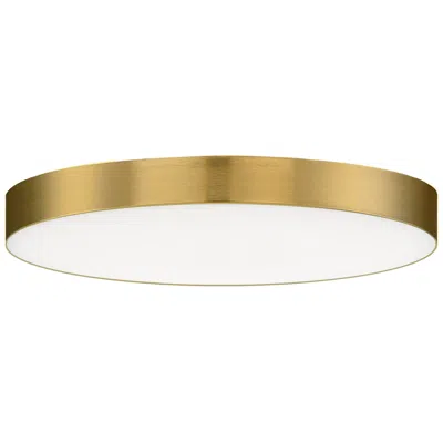 Maxim Trim 7" Satin Brass Round Led Flush Mount 3000k