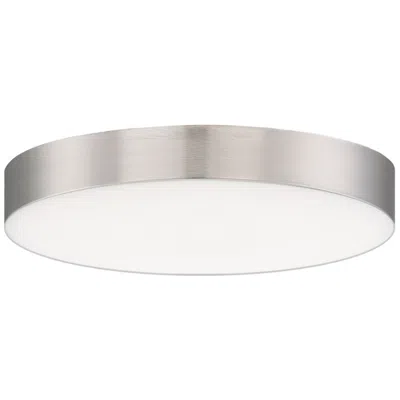 Maxim Trim Eco 11" Satin Nickel Round Led Flush Mount 3000k