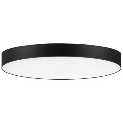 Maxim Trim Eco 7" Black Round Led Flush Mount 3000k