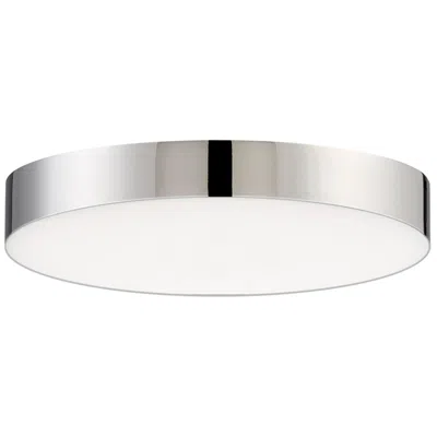 Maxim Trim Eco 9" Polished Chrome Round Led Flush Mount 3000k