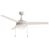 Maxim Trio Pull 52" Matte White 3-blade Fan W Pull Chain