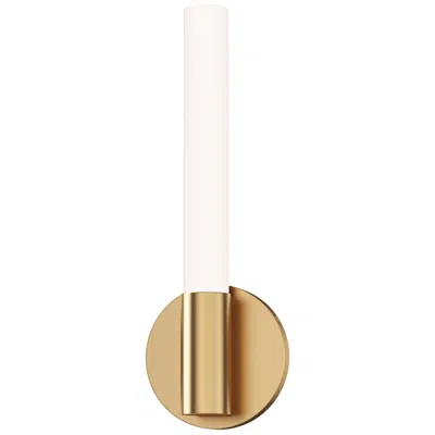 Maxim Tubi 14" Natural Aged Brass 5cct Led Wall Sconce