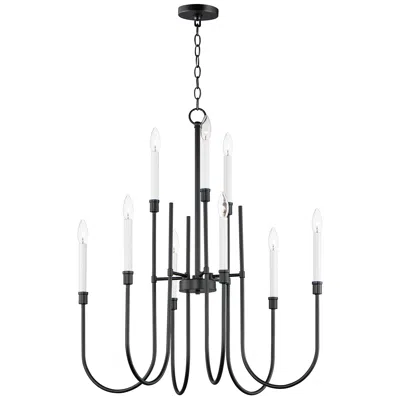 Maxim Tux 30" Wide Black 9-light Chandelier
