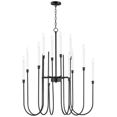 Maxim Tux 36" Wide Black And White 12-light Chandelier