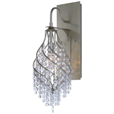 Maxim Twirl 22 1/4" High Rustic Golden Silver Crystal Wall Sconce