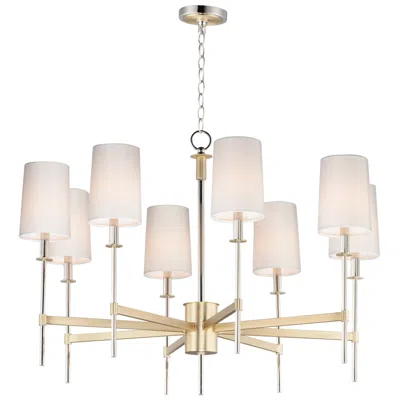 Maxim Uptown 35 1/2" Wide 8-light Brass Finish Shade Chandelier