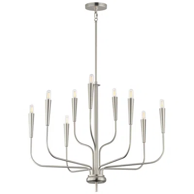 Maxim Vela 32" Wide Satin Nickel 9-light Chandelier