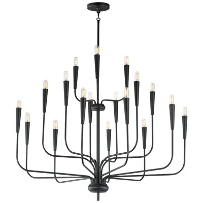 Maxim Vela 40" Wide Black 18-light Chandelier