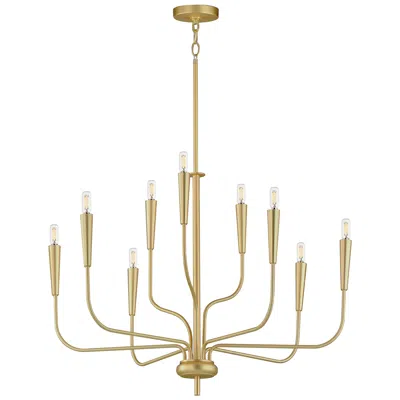 Maxim Vela 9-light Chandelier - Satin Brass
