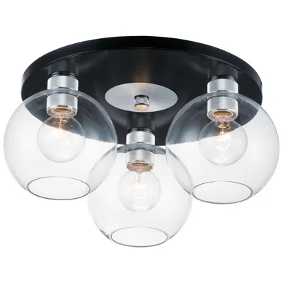 Maxim Vessel 17" Wide 3-light Clear Globe Glass Ceiling Light