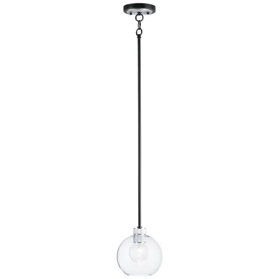 Maxim Vessel 7 1/4" Wide Black And Hand-blown Glass Globe Mini Pendant