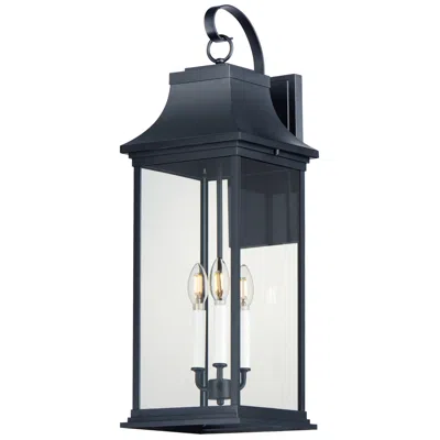 Maxim Vicksburg 28" High Black 3-light Outdoor Wall Light