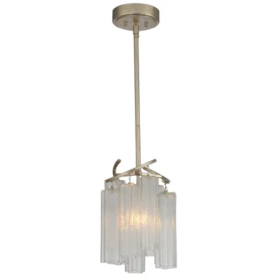 Maxim Victoria 10 3/4" Wide Golden Silver Modern Glass Mini Pendant