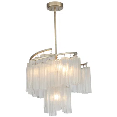 Maxim Victoria 24 3/4"w Golden Silver And Modern Glass Pendant Light