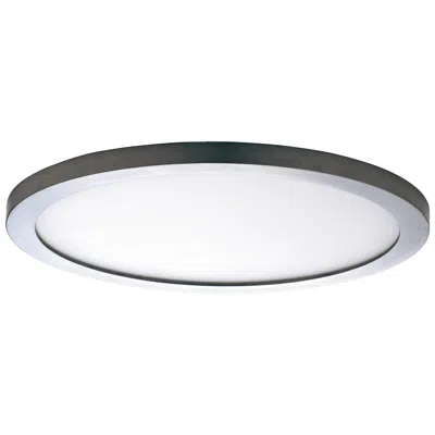 Maxim Wafer 1-light 15" Wide Satin Nickel Flush Mount Light