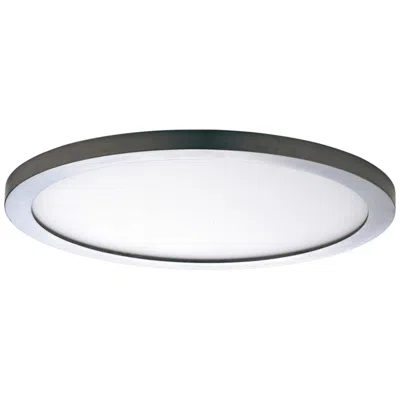 Maxim Wafer 5 1/2" Wide Round Satin Nickel Led Outdoor Ceiling Light
