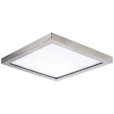 Maxim Wafer 7" Wide Square Satin Nickel Led Outdoor Ceiling Light