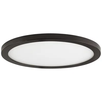 Maxim Wafer 9" Wide Round Bronze Led Outdoor Ceiling Light