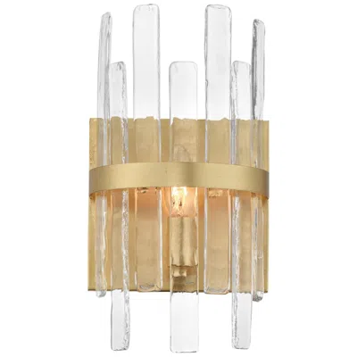 Maxim Warren 11 1/2" High Gold Leaf 1-light Wall Sconce