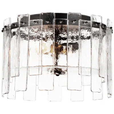 Maxim Warren 14 1/2" Wide Dark Bronze 2-light Flush Mount