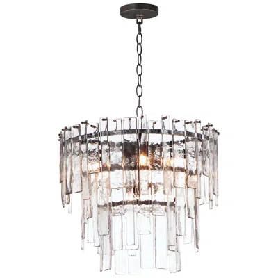 Maxim Warren 24" Wide Dark Bronze 9-light Pendant